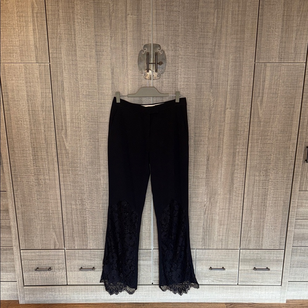 Zara Black Trousers with White Lining